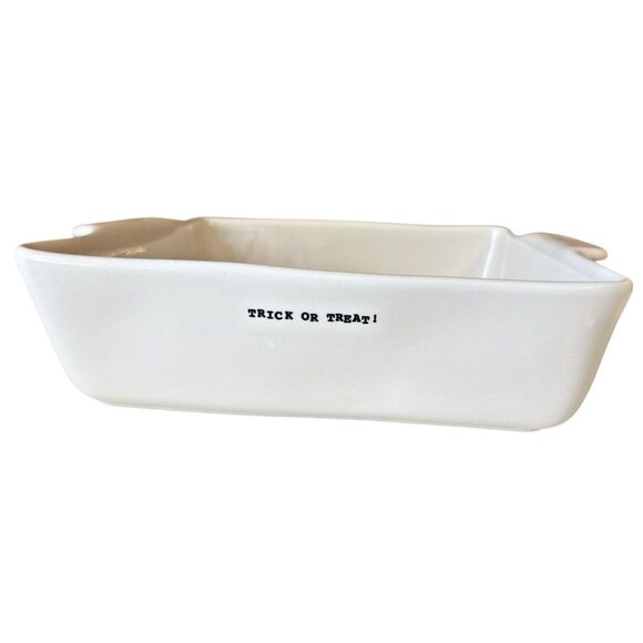 RAE DUNN Halloween DANCING SKELETONS Mixing Bowl & 2 Baking Tray Bakeware Set - Picture 7 of 14